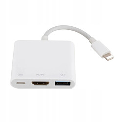 Avis GUPBOO Adaptateur Convertisseur LIGHTNING vers HDMI/USB/LIGHTNING,JL2810