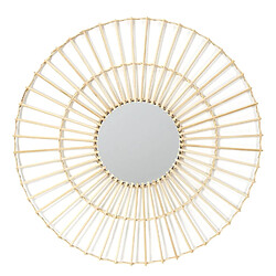 The Home Deco Factory Miroir Rond en rotin - Diam 75 cm