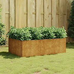 Maison Chic Jardinière,Lit surélevé de jardin - Bac à fleurs - pot de fleur 120x80x40 cm acier corten -GKD29443