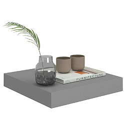 Avis Maison Chic Lot de 2 Étagères murales,Étagère Rangement flottate gris 23x23,5x3,8 cm MDF -MN48886