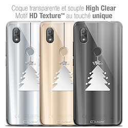 Caseink Coque Housse Etui Wiko View 2 (6.0 ) [Crystal Gel HD Collection Noël 2017 Design Petit Arbre - Souple - Ultra Fin - Imprimé en France]