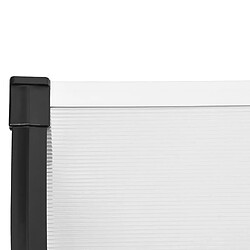 Acheter vidaXL Auvent de porte Noir et transparent 239x90 cm Polycarbonate