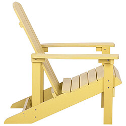 Beliani Chaise de jardin ADIRONDACK Bois d'ingénierie Jaune pas cher