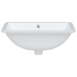 Avis vidaXL Évier salle de bain blanc rectangulaire céramique