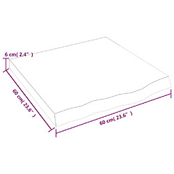 vidaXL Étagère murale 60x60x(2-6) cm bois de chêne massif non traité pas cher