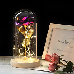 Wewoo Guirlande LED Simulation Roses Lights Couverture en verre Décorations Artisanat Cadeaux Saint Valentin Violet