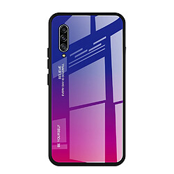 Wewoo Coque Pour Galaxy A90 5G Gradient Color Glass Case Red Blue