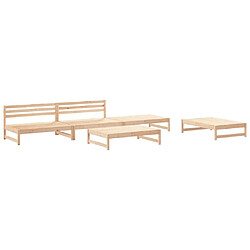 Maison Chic Salon de jardin 5 pcs - Table et chaises d'extérieur - Mobilier/Meubles de jardin Moderne bois massif de pin -MN48430