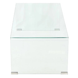 Avis Maison Chic Table basse pour salon | Table à café 98x45x30 cm Verre trempé Transparent -GKD18687