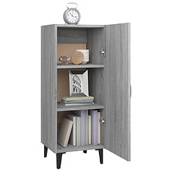 Avis vidaXL Buffet Sonoma gris 34,5x34x90 cm Bois d'ingénierie