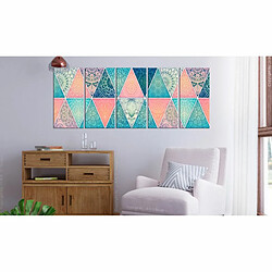 Paris Prix Tableau 5 Panneaux Oriental Triangles Narrow 80 x 200 cm