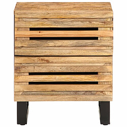 vidaXL Table de chevet 40x34x46 cm bois de manguier massif brut