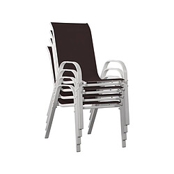 Acheter Habitat Et Jardin Fauteuil jardin Textilène Cordoba - Phoenix - Taupe - Lot de 4