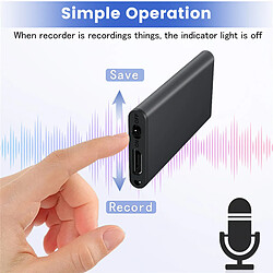 Universal Magnétophone portable HD Réduction du bruit Étudiants Cours Réunions Contrôle vocal Enregistreurs vocaux cryptés Mini lecteur MP3 | Magnétophone numérique pas cher