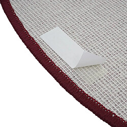 Decoshop26 Lot de 15 tapis d'escalier protection d'escalier antidérapant 65x25cm semi-circulaire bordeaux 04_0000015