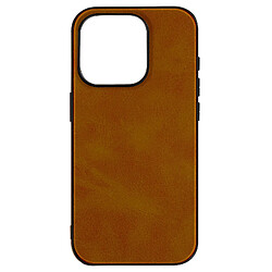 Avizar Coque pour iPhone 15 Pro Effet Cuir Vintage Hybride Camel