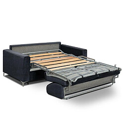 Acheter Inside 75 Canapé convertible express JACKSON 120cm comfort BULTEX® 12cm sommier lattes RENATONISI velours bleu navy