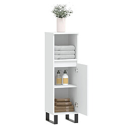 Acheter Maison Chic Armoire de salle de bain,Meuble de rangement,Meuble haut blanc 30x30x100 cm bois d'ingénierie -GKD151875