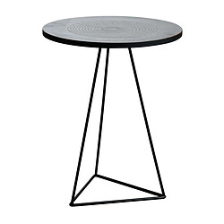 Aubry Gaspard Table ronde métal zinc antique.