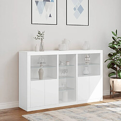 Acheter Maison Chic Commode Buffet - Meuble de rangement avec lumières LED blanc 162x37x100 cm -GKD35858