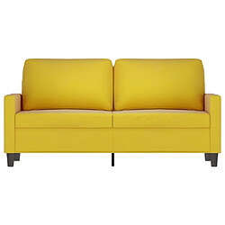 Avis Maison Chic Canapé à 2 places,Sofa de Salon,Canapé droit Jaune 140 cm Velours -GKD339979