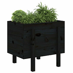 Avis Maison Chic Jardinière,Bac à fleurs - pot de fleur noir 62x50x57 cm bois massif de pin -GKD62537