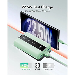 Avis SANAG Batterie Externe 20000Mah Qc 22.5W Mini Power Bank Usb C Charge Rapide En Pd 20W Batterie Portable Avec 3 Ports Usb Sortie Et Led Display Pour Samsung, Iphone,Huawei,Xiaomi Etc (Vert)