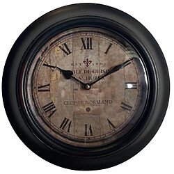 Avis L'Héritier Du Temps Horloge Murale en Fer avec Vitre en Plexiglass Pendule de Cuisine Ecole De Cuisine St Huber Noir 4x32x32cm