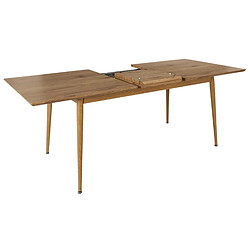 The Home Deco Factory Table extensible pour 6 à 8 personnes en bois Gaspard - Marron pas cher