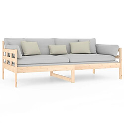 Maison Chic Lit de jour, Lit de repos pour Salon Chambre,Canapé-lit,Lit d'invité Bois massif de pin 90x190 cm -MN75994 pas cher