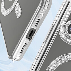 Acheter Avizar Coque Diamant pour iPhone 13 Pro Max Protection MagSafe Contour Strass Argent