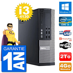 PC Dell 9020 SFF Intel Core i3-4130 RAM 4Go Disque Dur 2To Windows 10 Wifi - Occasion