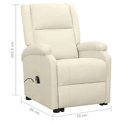 vidaXL Fauteuil Crème Tissu pas cher