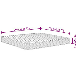 vidaXL Matelas en mousse moyennement doux 200x200 cm pas cher