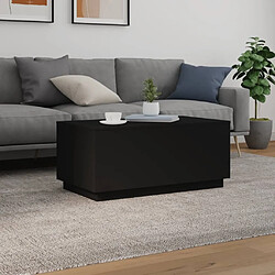 Acheter Maison Chic Table basse pour salon | Table à café avec lumières LED noir 90x50x40 cm -GKD55781