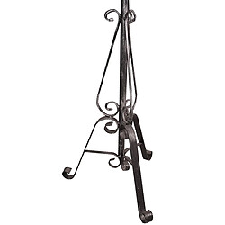 Alter Cintre pratique en métal pour l'entrée, Porte-manteau classique, Made In Italy, Petit homme avec porte-parapluie, Dead Man, 50x50h190 cm, Couleur argent