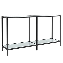 Maison Chic Table console | Meuble d'entrée | Table d'appoint Blanc 140x35x75,5 cm Verre trempé -GKD37144