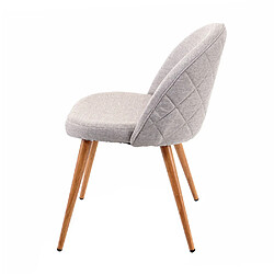 Avis Mendler 4x chaise de salle à manger HWC-D53, fauteuil, style rétro années 50, en tissu ~ gris clair