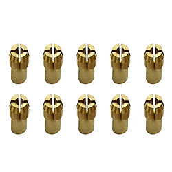 Wewoo 11 PCS Écrou de serrage en cuivre à trois griffes pour raccords broyeur électrique diameter Diamètre d'alésage: 2.2mm