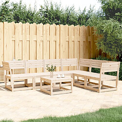 Maison Chic Salon de jardin 6 pcs | Ensemble de Table et chaises | Mobilier d'Extérieur bois de pin massif -GKD97674