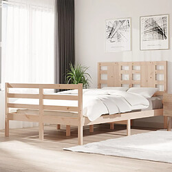 vidaXL Cadre de lit sans matelas 120x200 cm bois de pin massif