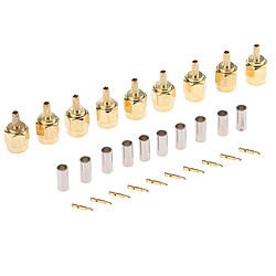 30 Pièces Connecteur SMA Mâle Broche à Sertir pour RG316 LMR100 RG174 RF COAXIAL