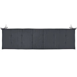 Acheter Decoshop26 Coussin de banc de jardin Anthracite 180 x 50 x 3 cm DEC021553