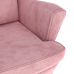 vidaXL Fauteuil rose velours pas cher