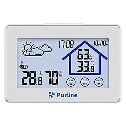 Purline Station météo tactile avec hygromètre et capteur extérieur