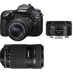 CANON EOS 90D KIT EF-S 18-55mm F3.5-5.6 IS STM + EF-S 55-250MM F4-5.6 IS STM + EF 50mm F1.8 STM