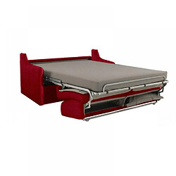 Acheter Inside 75 Canapé lit 4 places LUNA convertible EXPRESS 160 cm tweed rouge matelas 16 cm