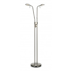 Markslojd Lampadaire HUDSON en acier 2 ampoules