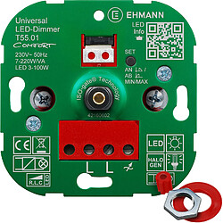 Variateur rotatif Ehmann T55.01 5500x0100 Adapté pour: Lampe LED, Lampe halogène, Ampoule électrique 1 pc(s)