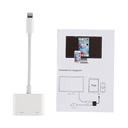 Acheter Wewoo Pour iPhone X et 8 7, 8 Plus 7 plus, 6 6s, 6 Plus 6s plus Adaptateur de câble numérique de HDMI de Lightning à AV HDMI / HDTV,